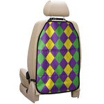 Mardi Gras Argyle Pattern Print Car Seat Organizers