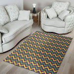 Mardi Gras Chevron Pattern Print Area Rug