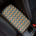 Mardi Gras Chevron Pattern Print Car Center Console Cover