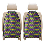 Mardi Gras Chevron Pattern Print Car Seat Organizers