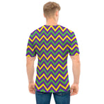 Mardi Gras Chevron Pattern Print Men's T-Shirt