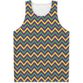 Mardi Gras Chevron Pattern Print Men's Tank Top