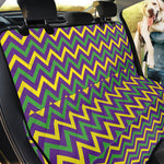 Mardi Gras Chevron Pattern Print Pet Car Back Seat Cover