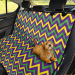 Mardi Gras Chevron Pattern Print Pet Car Back Seat Cover