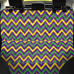 Mardi Gras Chevron Pattern Print Pet Car Back Seat Cover