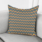 Mardi Gras Chevron Pattern Print Pillow Cover