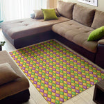 Mardi Gras Diamond Pattern Print Area Rug