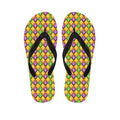 Mardi Gras Diamond Pattern Print Flip Flops