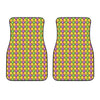 Mardi Gras Diamond Pattern Print Front Car Floor Mats