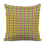 Mardi Gras Diamond Pattern Print Pillow Cover