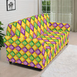 Mardi Gras Diamond Pattern Print Sofa Cover