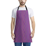 Mardi Gras Dot Pattern Print Apron