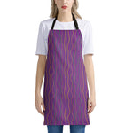 Mardi Gras Dot Pattern Print Apron
