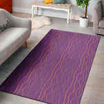 Mardi Gras Dot Pattern Print Area Rug