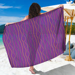 Mardi Gras Dot Pattern Print Beach Sarong Wrap