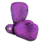 Mardi Gras Dot Pattern Print Boxing Gloves