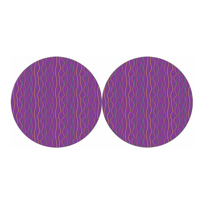Mardi Gras Dot Pattern Print Car Coasters