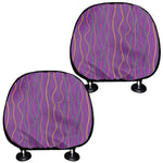 Mardi Gras Dot Pattern Print Car Headrest Covers