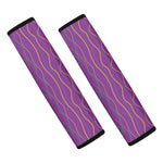 Mardi Gras Dot Pattern Print Car Seat Belt Covers