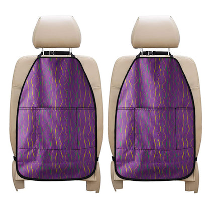 Mardi Gras Dot Pattern Print Car Seat Organizers