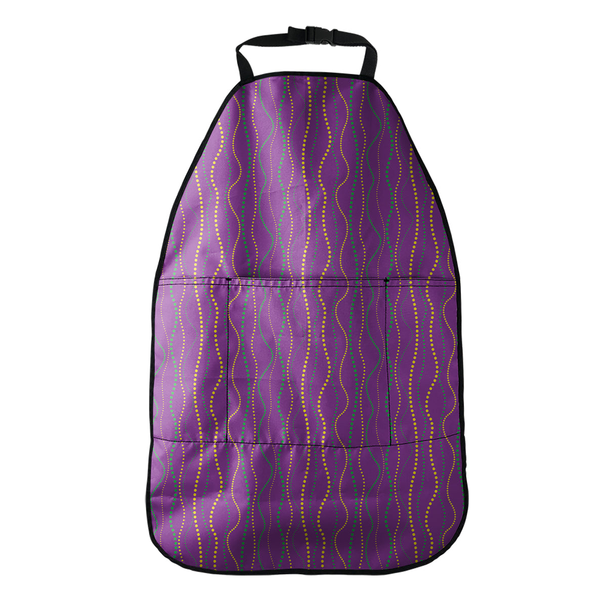Mardi Gras Dot Pattern Print Car Seat Organizers