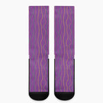 Mardi Gras Dot Pattern Print Crew Socks