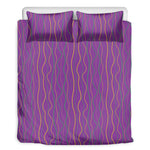 Mardi Gras Dot Pattern Print Duvet Cover Bedding Set