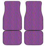 Mardi Gras Dot Pattern Print Front and Back Car Floor Mats