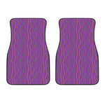 Mardi Gras Dot Pattern Print Front Car Floor Mats