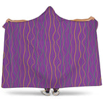 Mardi Gras Dot Pattern Print Hooded Blanket