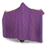 Mardi Gras Dot Pattern Print Hooded Blanket