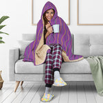Mardi Gras Dot Pattern Print Hooded Blanket