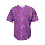 Mardi Gras Dot Pattern Print Men's Baseball Jersey