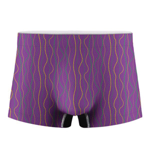 Mardi Gras Dot Pattern Print Men's Boxer Briefs