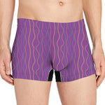 Mardi Gras Dot Pattern Print Men's Boxer Briefs