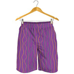 Mardi Gras Dot Pattern Print Men's Shorts