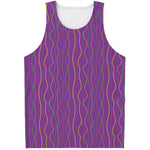 Mardi Gras Dot Pattern Print Men's Tank Top