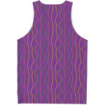 Mardi Gras Dot Pattern Print Men's Tank Top