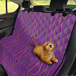 Mardi Gras Dot Pattern Print Pet Car Back Seat Cover