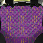 Mardi Gras Dot Pattern Print Pet Car Back Seat Cover