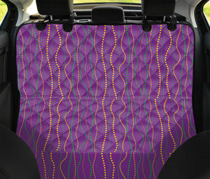 Mardi Gras Dot Pattern Print Pet Car Back Seat Cover