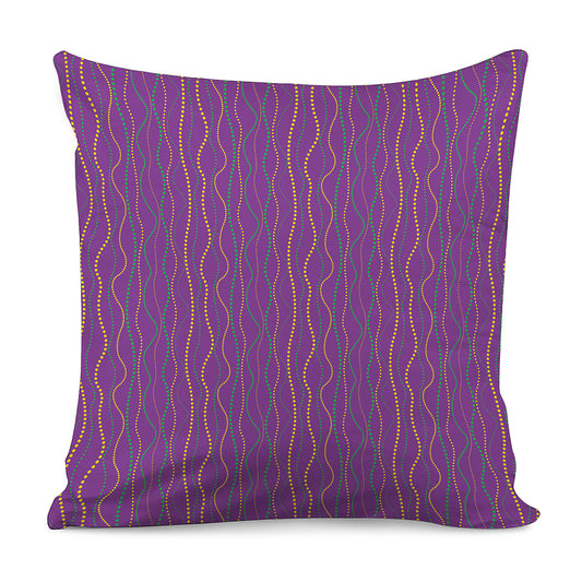 Mardi Gras Dot Pattern Print Pillow Cover