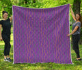 Mardi Gras Dot Pattern Print Quilt