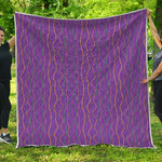 Mardi Gras Dot Pattern Print Quilt