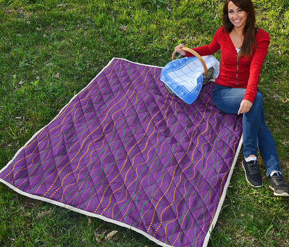 Mardi Gras Dot Pattern Print Quilt
