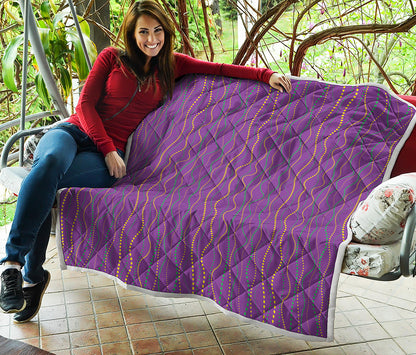 Mardi Gras Dot Pattern Print Quilt
