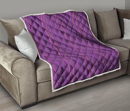 Mardi Gras Dot Pattern Print Quilt