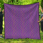 Mardi Gras Dot Pattern Print Quilt