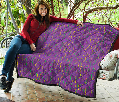 Mardi Gras Dot Pattern Print Quilt