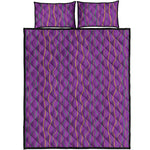 Mardi Gras Dot Pattern Print Quilt Bed Set